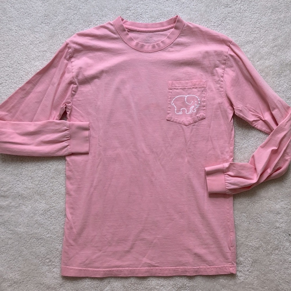 Ivory Ella Long-sleeve Light Pink Cotton Tee
